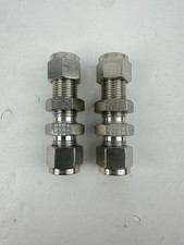 x(2) Yor-Lok Adapter Fitting 5182K377 Through-Wall Straight Connector 3/8" T OD