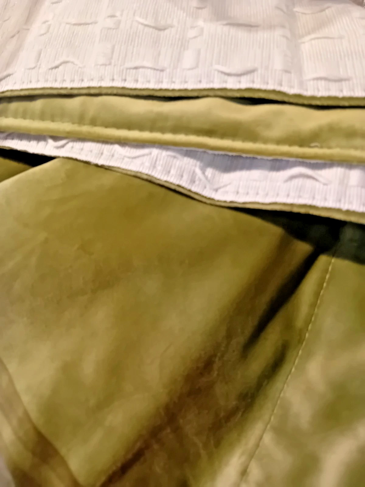 New Other Luxury Velour Lined Curtains Sage Green W 88 x L 53 Inch