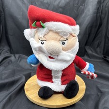 Gemmy Animated Santa Sings "Respect" Shakes Dance Moves Eyebrows 2014 Works