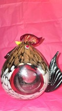 Murano Bubble Egg style Rooster (see through feature)