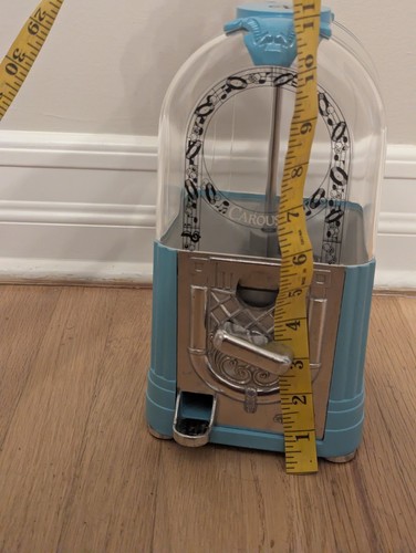 Vtg Classic Carousel Turquoise Jukebox Tabletop Counter Candy Gumball Machine - Picture 8 of 12