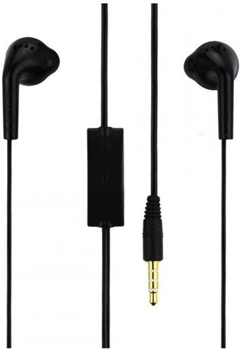 Original Kopfhörer Ohrhörer mit Mikrofon für Samsung Galaxy - Schwarz - 3,5 mm Klinke
