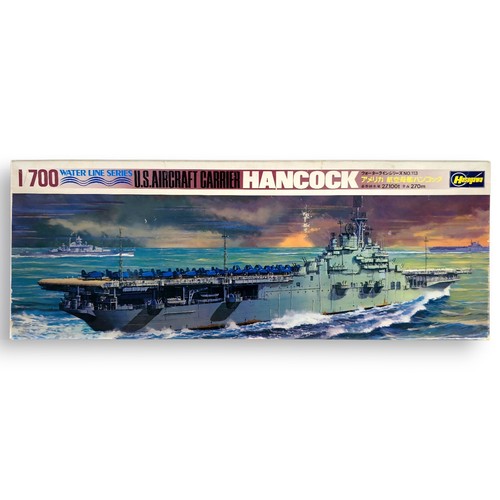 1974 Hasegawa U.S. Aircraft Carrier CV-19 USS Hancock Maßstab 1:700 Bausatz #113 ☆NEU  - Bild 1 von 10