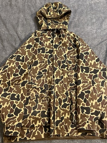 Woolrich 3XL Gore-Tex Tan Camo Hunting Parka Jacket Vintage USA Made Zip Liner - Picture 1 of 24