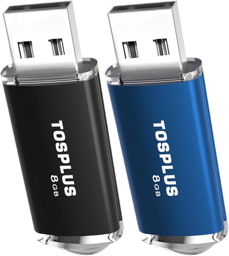 2er-Pack 8 GB USB 2.0-Flash-Laufwerk 8 GB Thumb Drive Speicherstick Jump Drive (schwarz/blau - Bild 7 von 12