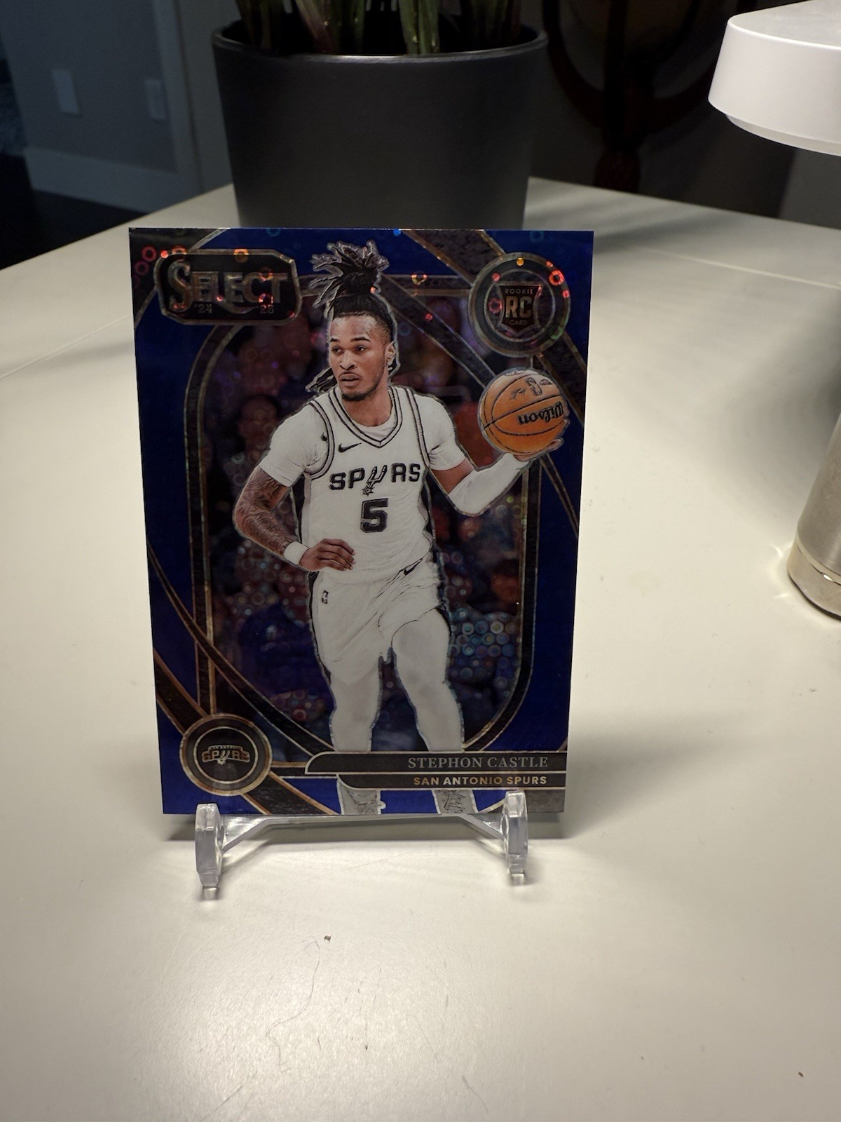 2024-25 Panini Select H2 Stephon Castle Courtside RC Blue Disco Prizm 22/25
