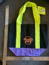 NWT Trader Joe s Halloween Mini Canvas Tote Bag Limited Edition Multicolor