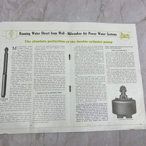 Milwaukee Air Power Pump Co Boletín The WaterBoy Mayo 1923 TG8-Z - Imagen 3 de 4