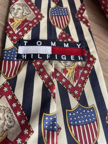 Tommy Hilfiger George Washington 100% Silk Necktie Patriotic 57”x4” VTG - Picture 6 of 7