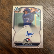 2023 1st Bowman Chrome Adrian Pinto Autograph 
