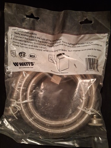 Watts 60" Stainless Steel Braided Washing Machine Hose 3/4" - Picture 2 of 2