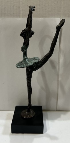 VINTAGE BRONZE BALLERINA SKULPTUR ART DECO 12 ZOLL - Bild 7 von 8