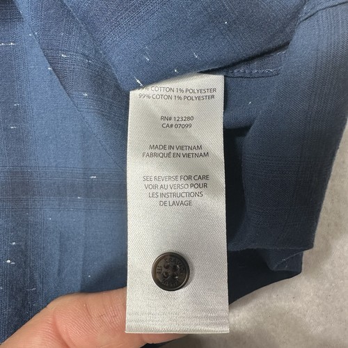 Travis Mathew Herren XL Chat Box Button-Down Hemd Meliert Blau Neu mit Etikett 99% Baumwolle - Bild 13 von 14