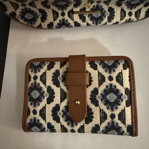 Spartina 449 HOBO Marsh Boardwalk Pattern Handbag Leather Accent And Wallet - Picture 5 of 7