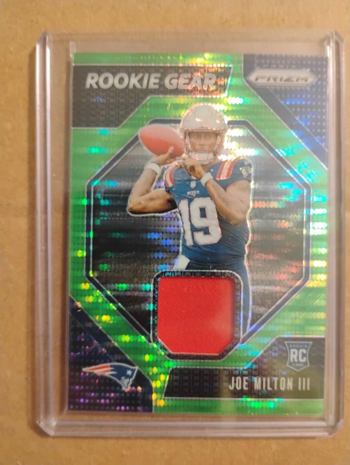 Joe Milton III 2024 Panini Prizm Rookie Gear Green Puslar Patch RC