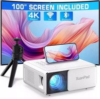 XuanPad Electric Keystone 6D/4P 5G WiFi Bluetooth Projector 20,000 Lumens