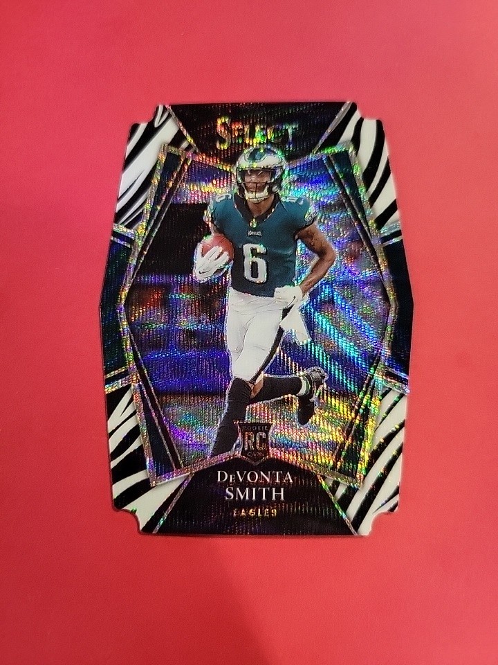 2021 Devonta Smith Zebra Diecut RC #149 Premier Level Panini Select Super Bowl📈