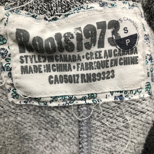 Roots Athletics 1973 Jogger Sweatpants Boys Small S Embroidered Logo Gray White - Picture 3 of 5