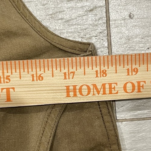 Cabela's Bib Overalls Mens Medium Reg Brown Double Knee Waxed Cotton Hunting - Picture 8 of 18