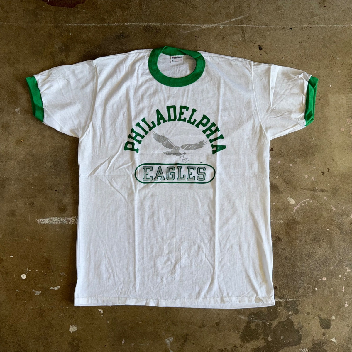 80s 90s EAGLES ナショナルフットボール Tシャツ L 1980s VINTAGE 80s PHILADELPHIA EAGLES FOOTBALL RINGER T-SHIRT