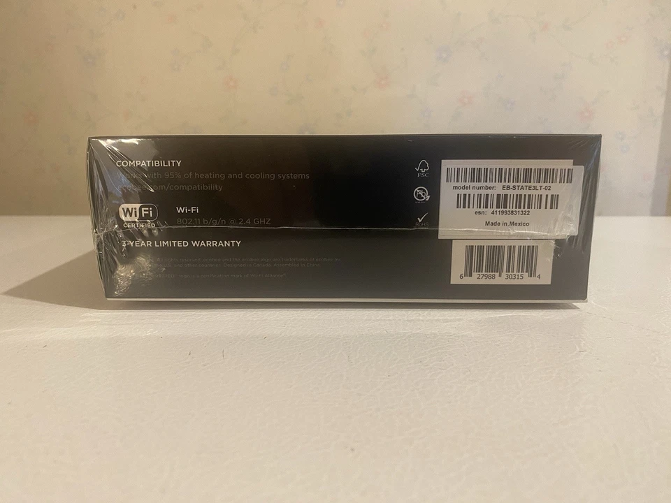 Ecobee3 Lite Smart Thermostat (EB-STATE3LT-02) Programmable Heat Cooling Sealed - Image 2 of 4