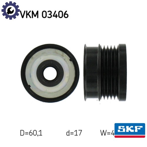 ALTERNATOR FREEWHEEL CLUTCH VKM 03406 FOR VAUXHALL VECTRA/Mk/II SIGNUM  SAAB - Picture 1 of 9