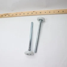 (2-Pk) Garage Door Rollers White 2" Nylon Roller x 7" Stem