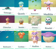 Tirtouga Rowlet Quaxly Chimchar Seedot Chancey Audino Combee Bounsweet Barboach