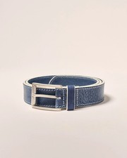 johnnie-O Painted Edge Leather Belt Maliblu Size 40