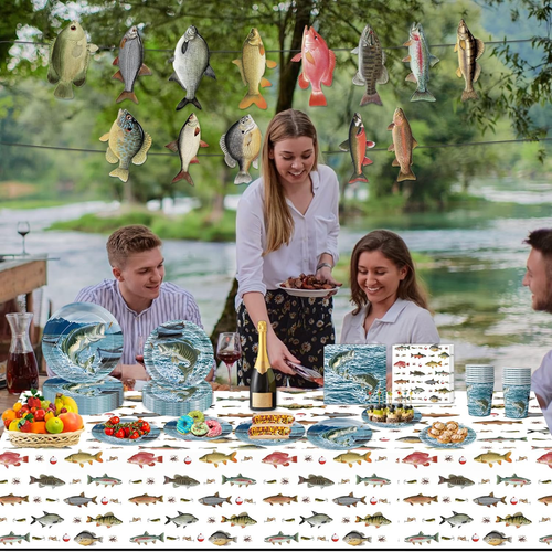 170 Teile Gone Fishing Party Deko Angeln Geburtstag Party Deko inkl... - Bild 6 von 7