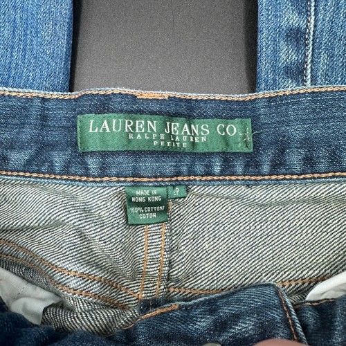 Lauren Jeans Co Petite Blue Jeans Floral Design Denim Pants Women - Picture 4 of 9