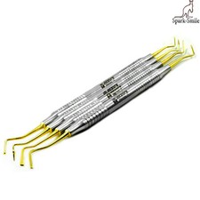 Dental Composite Gold Hollow Handle Restorative Amalgam Filling Instruments New