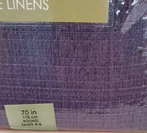 Noritake Colorwave Round Tablecloth Spill Proof 70" PLUM Soft Polyester NEW - Picture 8 of 8