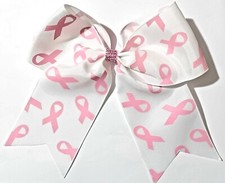 Breast Cancer Awareness 7" Ribbon Bow Clamp   