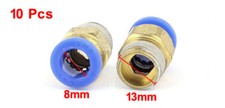 10 Pcs NPT Male Thread Dia Tube Straight Push in Connect Fitting  1/4" to 5/16"