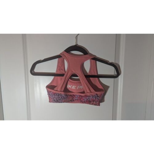 Nike Pro Reversable Pink and Floral Sports Bra Small - Picture 2 of 3