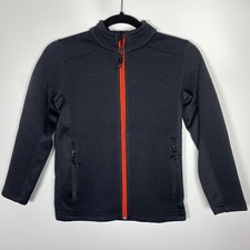 Spyder Encore Full Zip Fleece Jacket - Size Big Boys Small - Black Red