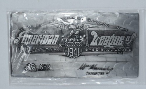 New York Yankees Joe DiMaggio 56 Game Hit Streak Metal Ticket Official MLB - Bild 1 von 4