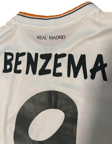 Player Benzema REAL MADRID 13/14 UCL Final Long Sleeve Jersey adidas Size8 Used - Picture 11 of 12