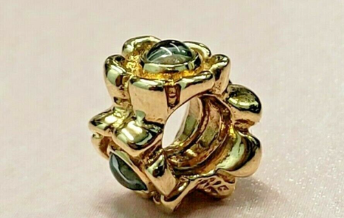 PANDORA | AMULETO FLOR DE TOPACIO AZUL ORO 14K NUEVO 750343BTP RARO RETIRADO 585 ALE - Imagen 3 de 11