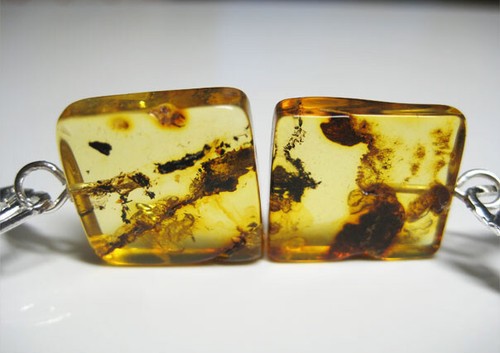 Elegante Pendiente Cuadrado Miel Genuina Hermoso Ámbar Báltico 3 gr. ¡!¡!¡! - Imagen 3 de 4