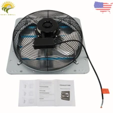 High Speed 16 Inch Shutter Exhaust Fan Wall Mounted Aluminum Greenhouse Garage