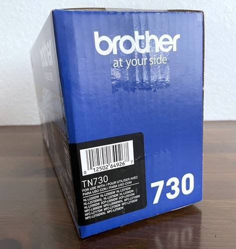 BROTHER TN730 TONER CARTRIDGE BLACK - GENUINE - BRAND NEW - SEALED - Afbeelding 5 van 6