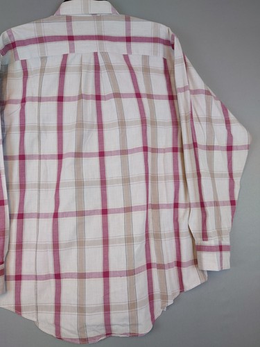 VINTAGE 90s Members Only Plaid Button Down Plaid Shirt Men's Size Large - Picture 13 of 14