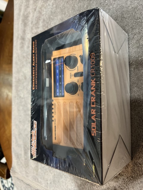 New 5-Way Powered Solar Crank CR1009 Emergency Alert Radio Compass & Power Bank New 5-Way Powered Solar Crank CR1009 Emergency Alert Radio Compass & Power Bank