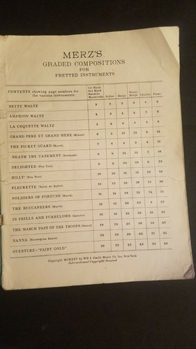 Otto Merz's Graded Compositions for Fretted Instruments Paperback 1925 - Picture 3 of 4