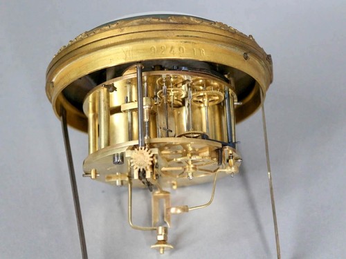 Clock: Antique 19th Ct (1860) French Louis XVI Bronze & Marble Mantel Timepiece - Picture 20 of 23