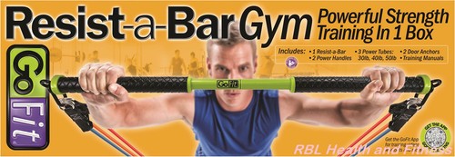 GOFIT Resist-A-Bar Gym Kit- Bar, 3 Power Tubes, Handles, Anchors & More - GF-RBK - Picture 7 of 7