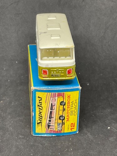 Matchbox Superfast MB12 B2 Setra Coach (Gold) with Type G Box - Picture 5 of 8
