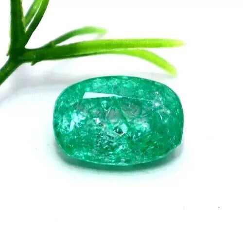 Cojín colombiano natural certificado EGL de 6,9 quilates esmeralda piedras preciosas sueltas sin tratar - Imagen 2 de 6